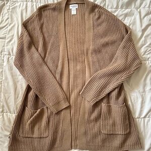 Arizona Jean Co. Tan Knitted Cardigan with Cross-Ties Size XXL